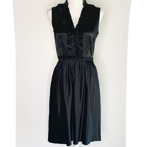 CYNTHIA STEFFE 100% SILK LITTLE BLACK DRESS SIZE 6 - Picture 4 of 10